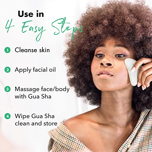 Jade Gua Sha Stone Face Sculpting Tool, Guasha Tool for Face, Gua Sha