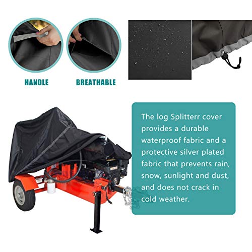 WES Classic Black Waterproof Heavy Duty Log Splitter Cover, Size：（83