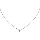 MOMOL Small Initial Necklace for Women Stainless Steel Tiny Letter Necklace Personalized Name Necklace