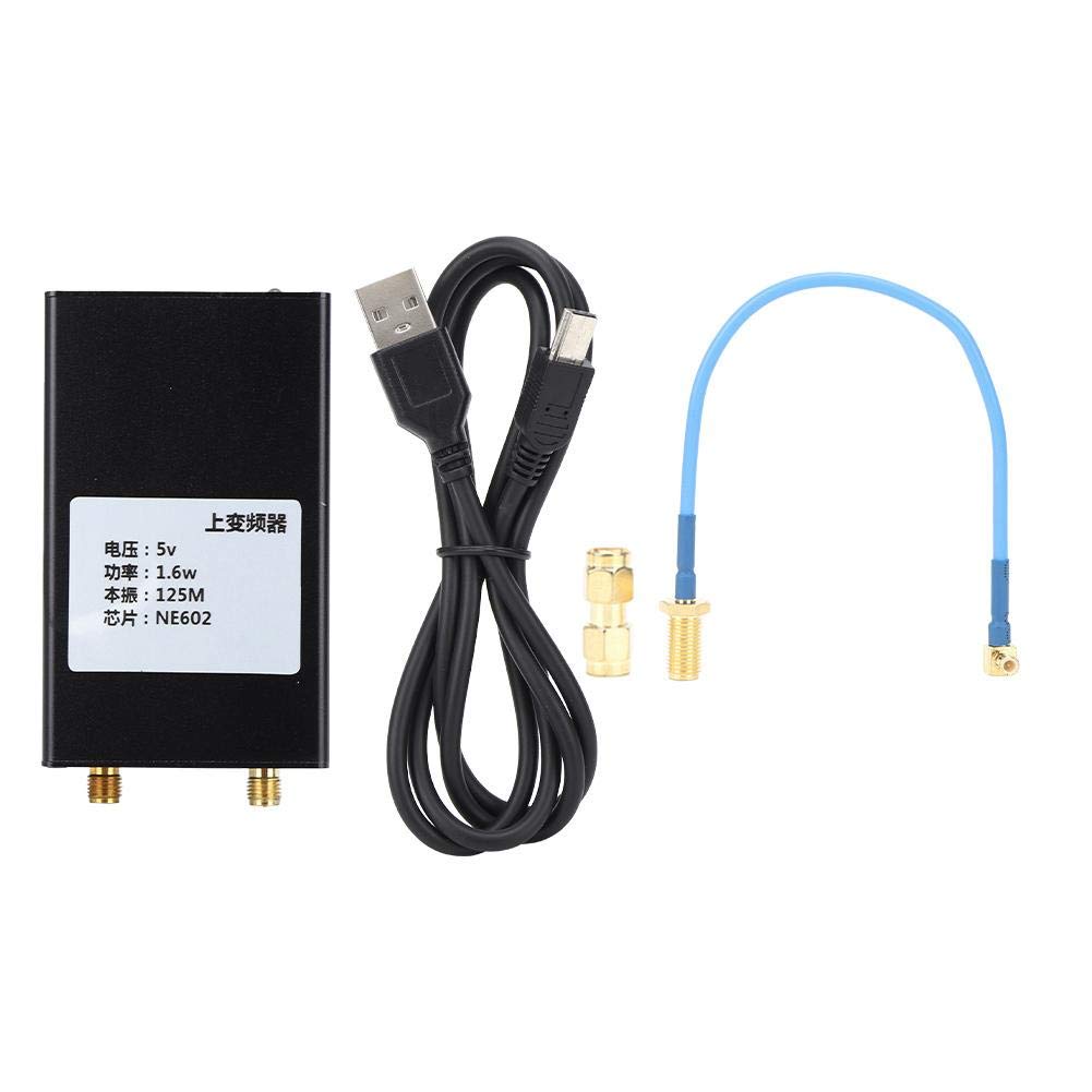 HF Upconverter, 150K-30MHZ 5V 1.6W NE602 Mixing Chip Upconverter with USB Connecting Cable and Metal Connector for RTL2383U SDR Receiver