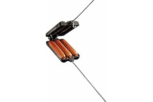 Cuisiland Cast Iron Campfire Hot Dog Cooker Roaster, Pre-Seasoned Pie Iron, Brat Cooker with Steel and Wood Handles, for Open