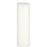 Mega Candles 1 pc Unscented Solid White Pillar Candles, Hand Poured Premium Wax Candle 3 Inch x 9 Inch, Home Décor, Spas, Weddings, Occasions, Party, Centerpieces, Holidays, Vigils, Prayers