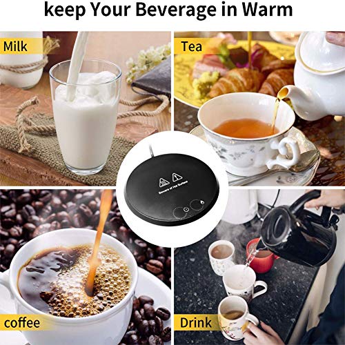 Mug Warmer For Desk, Coffee Cup Warmer For Desk Auto-Shut Off, 2020 EOPRO Coffee Warmer Milk Warmer, Home Office Desk Electric Hot Plates Beverage Warmer For Tea, Milk, Water