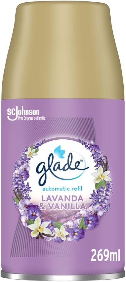 Glade Aromatizador de Ambiente Automático, Lavanda e Baunilha, Refil 260ml