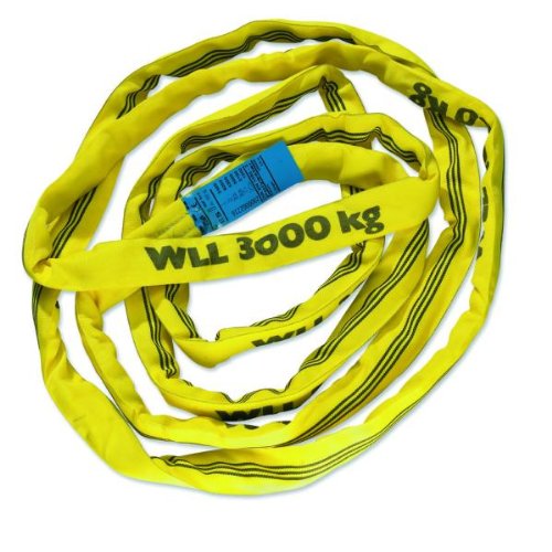 Braun 30011RS Recovery Strap Loop 3000 kg Load 1 m Continuous with Polyester Core Yellow