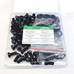 Pzsmocn 150 Pieces/50 Sets M6*12 mm Plastic Black