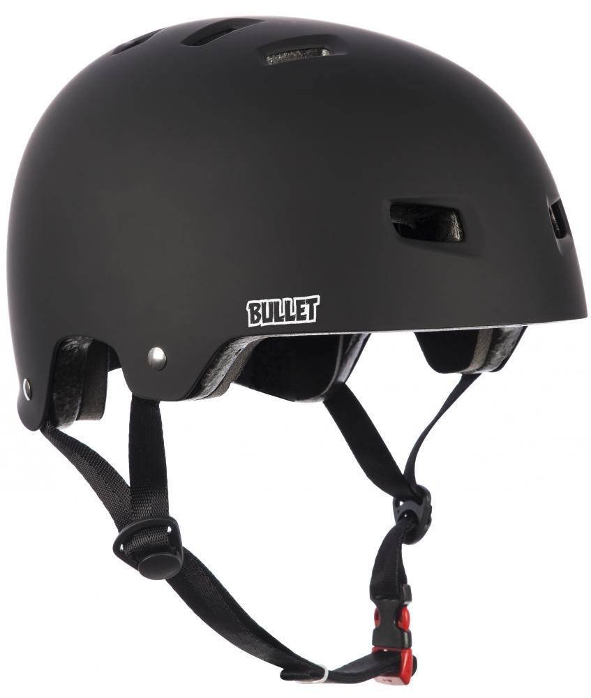 BULLET Men's Deluxe T35 skateboard helmet, black - noir mat, S M 54-57 cm UK