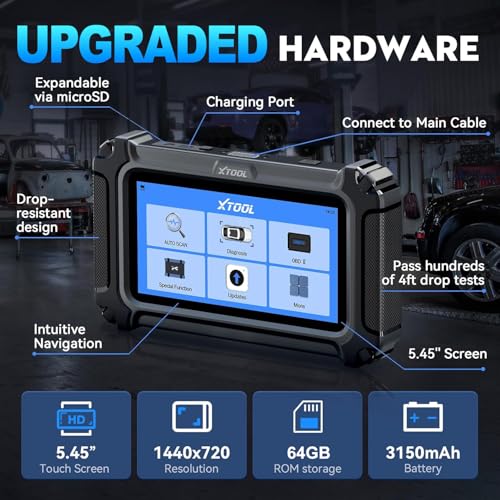 XTOOL D6 OBD2 Scanner Diagnostic Tool, 2026 Full System Car Scanner with 15+ Services, ABS Bleed/SAS/EPB/BMS/Injector Coding, Lifetime Free Update, Automotive Scan Tools with FCA AutoAuth, CANFD, 64GB