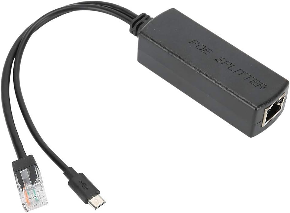 fasient Active PoE Splitter 48V to 5V 2.4A Micro USB IEEE 802.3af