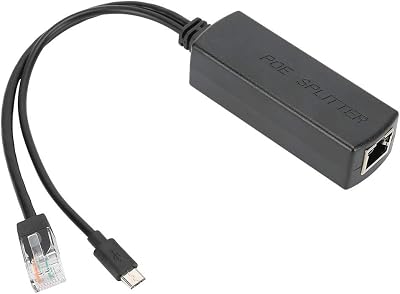 fasient Active PoE Splitter 48V to 5V 2.4A Micro USB IEEE 802.3af