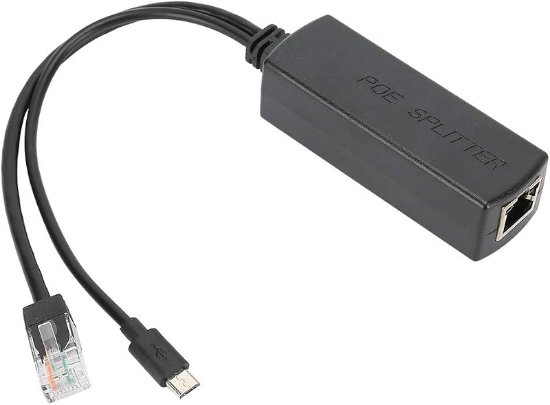 fasient Active PoE Splitter 48V to 5V 2.4A Micro USB IEEE 802.3af