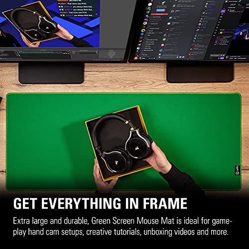Elgato Green Screen Mouse Mat XL Chroma Key Desk Pad, Construction