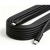 Wikihhome USB C to USB C Cable, 60W Fast Charging &amp; Data Transfer Cord, 6FT Type C Charging Cable with 3A Output, Flexible TPE Design for Phone Laptop Tablet, Black, 2 Packs