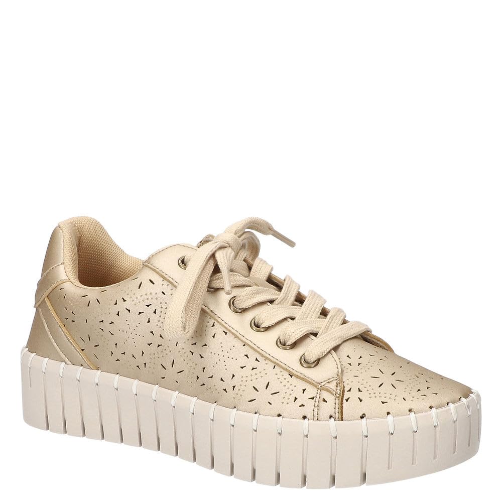 Easy Street Women’s Retta Sneaker, Champagne, 9.5 X-Wide