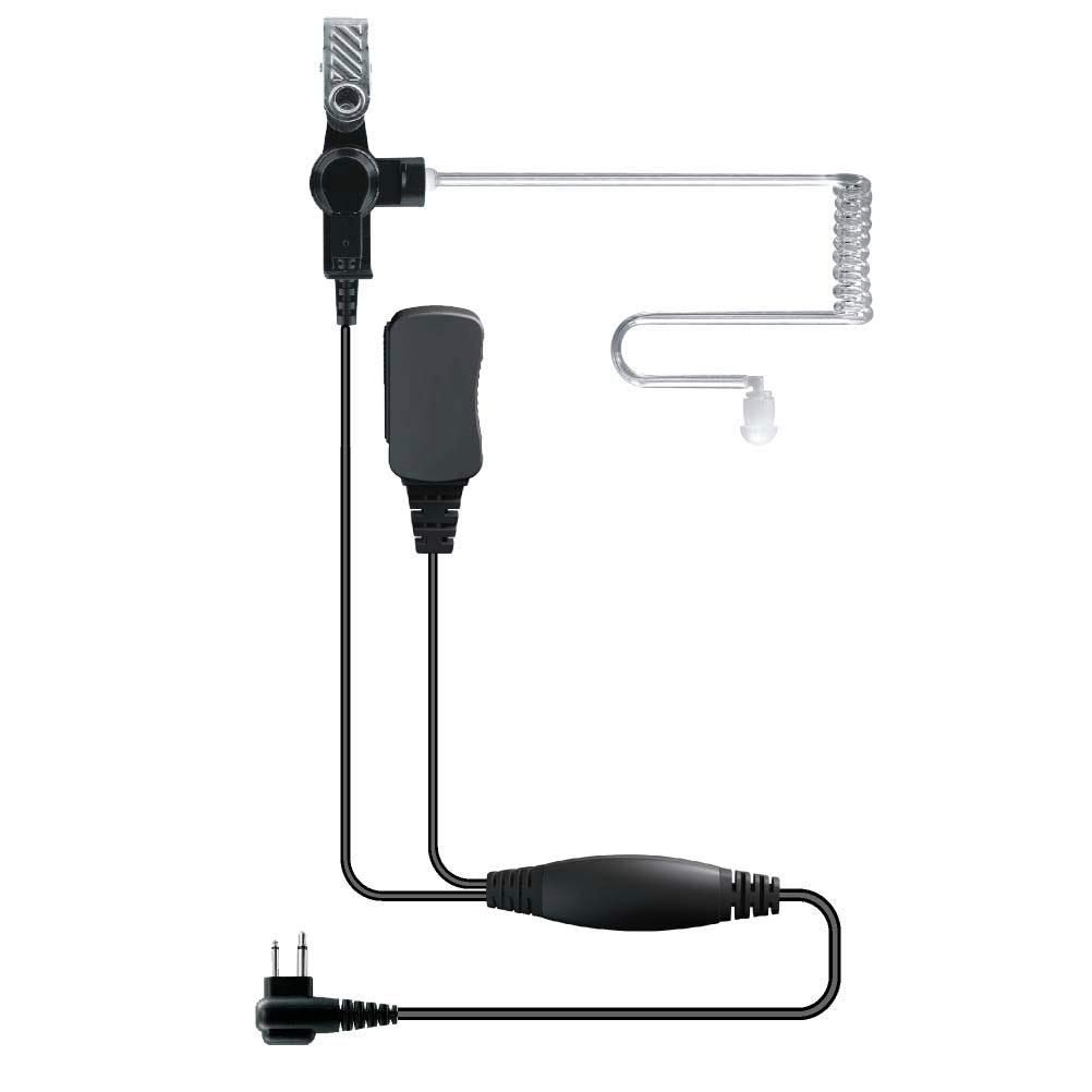 Surveillance Covert Air Acoustic Tube Walkie Talkie Earpiece Headset with Push-To-Talk Microphone for Motorola 2 Pin Two Way Radio
