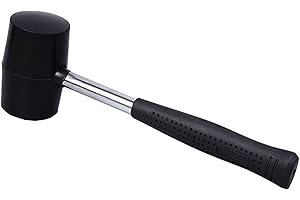 Aacehlh 8oz Rubber Mallet Hammer for Flooring, Tent Stakes, Woodworking, Camping, Soft Blow Tasks without Damage (8 oz)