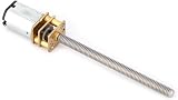 Zunate N20 12V Gear Motor 1000RPM Ball Screw M4x55mm Lead Screw Thread Output view 3