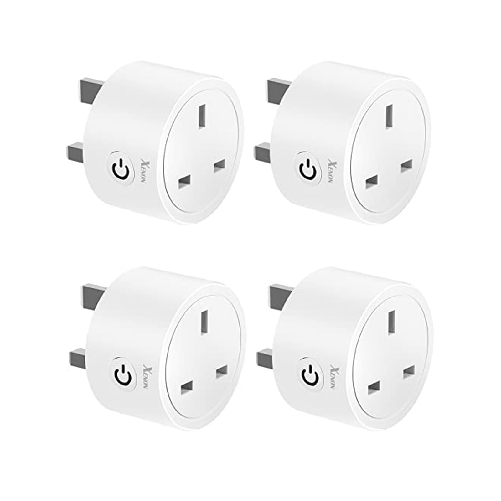 XENON Smart Plug, Wi-Fi Plug, Smart Socket, Compatible with Alexa & Google, Wireless Timer Socket, App Remote Control, No Hub Required, 13A (4 Packs)