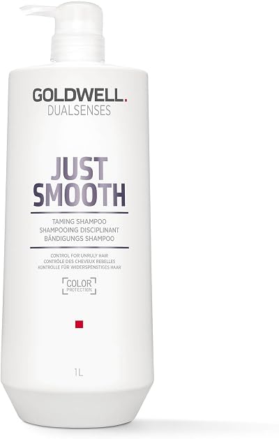 Goldwell Dualsenses Just Smooth Shampoo 1L Unruly Frizzy Hair Minimizes Color