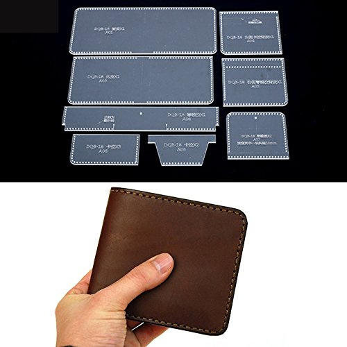 NW Short Wallet Acrylic Template Wallet Leather Pattern Acrylic Leather Pattern Leather Templates for Bags
