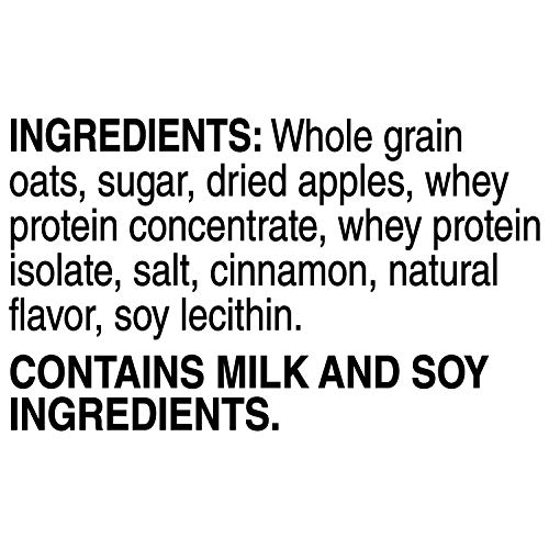 QUAKER PROTEIN INSTANT OATMEAL, APPLE CINNAMON, 12G PROTEIN PER SERVING, WHOLE GRAINS, NO ARTIFICIAL FLAVORS, NO ADDED COLORS, 2.11 OZ PACKETS, (6 PACK)