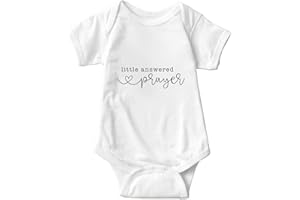 LISTERY Little Answered Prayer Infant Reveal Ideas Pregnancy Baby Announcement Bodysuit Girl And Boy 0-12M