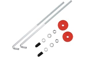 AOKDOM Car Battery Hold Down J Bolts,18-8(304) Stainless Steel Battery Hold Down Bracket J Hooks,Universal Battery Hold Down Kit for Firmly Support Car Battery (8 inch/2pcs)