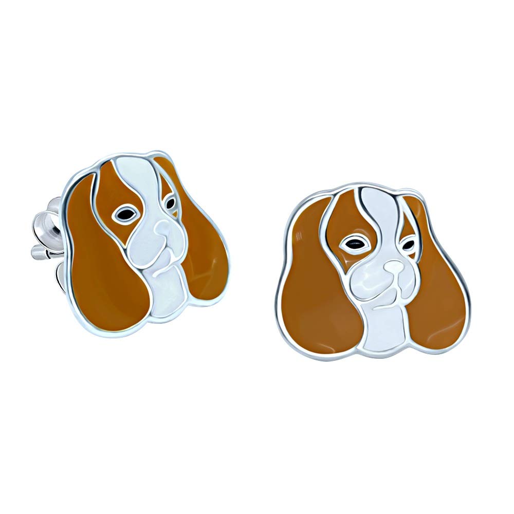 Sterling Silver King Charles Spaniel Dog Earrings
