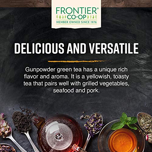 Frontier Coop Gunpowder Green Tea, Organic, Fair Trade, Kosher, Non