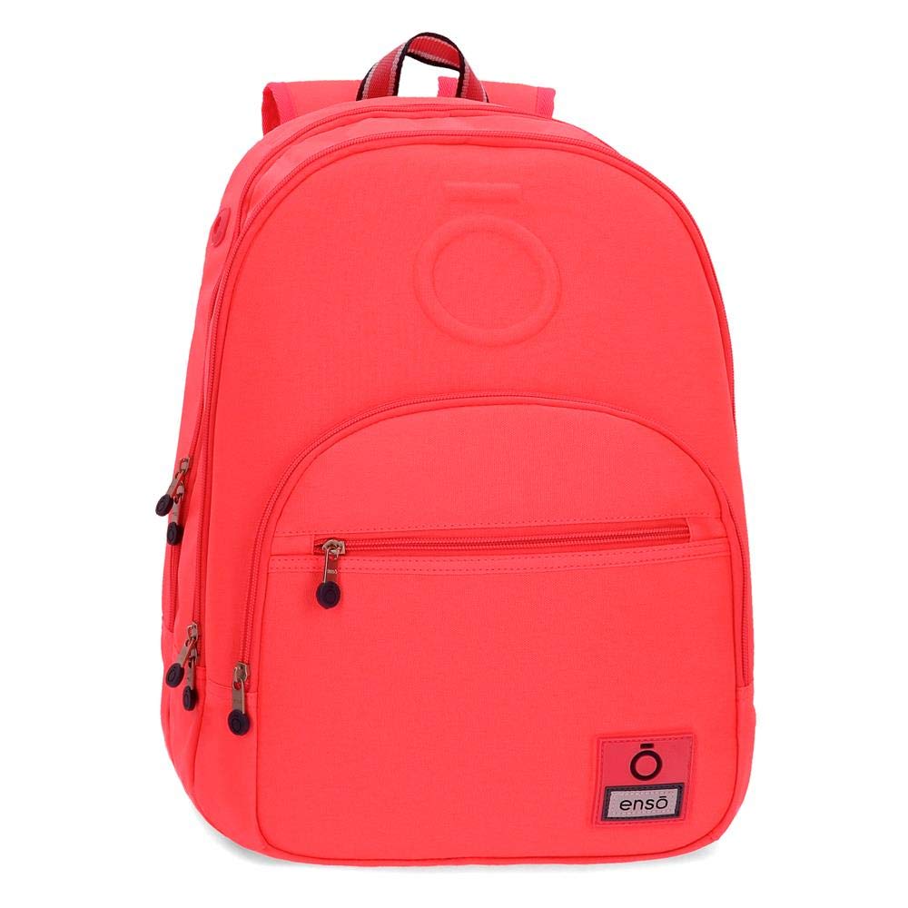 Enso Basic Double compartment Backpack Adaptable to trolley Orange 32x46x17 cms Polyester 25.02L