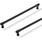 ZAUYX Solid Heavy Duty Jasper Pulls 2 Pack Matte Black Cabinet Pulls 10 Inch Hole Centers for Kitchen Cupboard Handles Modern Drawer Pulls Bathroom Cabinet Pulls