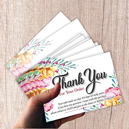 Thank You for Your Order Purchase Cards (Pack of 50) 4x6 Large