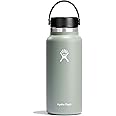 Hydro Flask Wide Mouth vacuum insulated stainless steel water bottle with leakproof closeable lid for cold water drinks, sports, travel, car and school