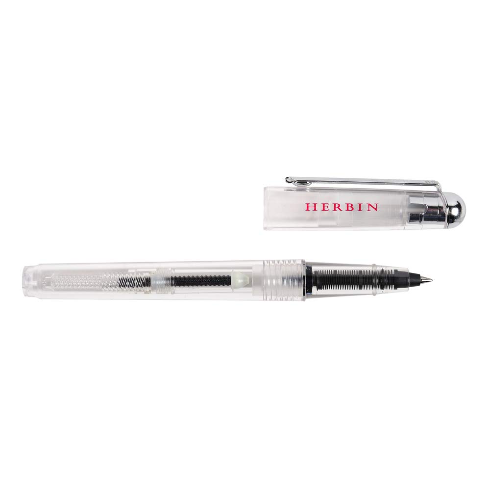 Jacques Herbin 22500T - A roller-ball pen with pump action - standard cartridges - transparent - medium nib - size 0,7 mm - calligraphy - creative tools