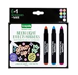 Crayola Signature Neon Markers, Light Effects, 6