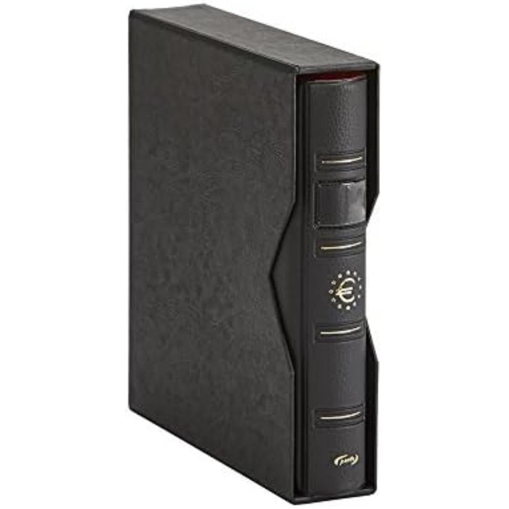 Pardo 152352 - Coin Album, 4 Rings, Leather-Like, Black