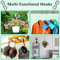Etoolia 24 Pcs Q Hooks for Outdoor String
