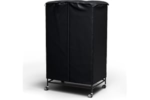 Yvmeu Bird Cage Cover for Night - with Detachable Top Panel Blackout Birdcage Cover for Winter Universal Breathable Large Cage Cover for Bird (Black, 19x19x40 inch)