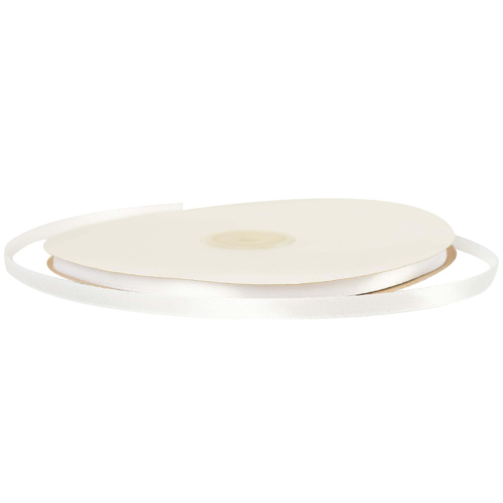 White Satin Ribbon 6mm Thin x 91m - White Gift Wrapping Ribbon for Wedding, Christmas & Crafts | Slim Decorative Ribbons for Present Wrapping, Cake, Hair Bows & Florist Decorations