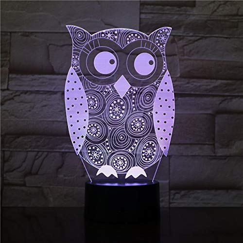 Owl Owl Nature Changing LED Lamp USB Night Light Children’s Night Light
