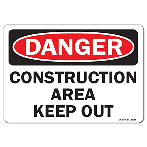 OSHA Danger Aluminum Sign - Construction Area Keep Out | Aluminum Sign | Protec…