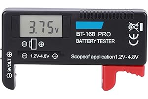 Walfront BT-168PRO Digital Battery Tester for 1.2V-4.8V 9V Batteries Portable Battery Capacity Checker for AA AAA C D 9V Butt