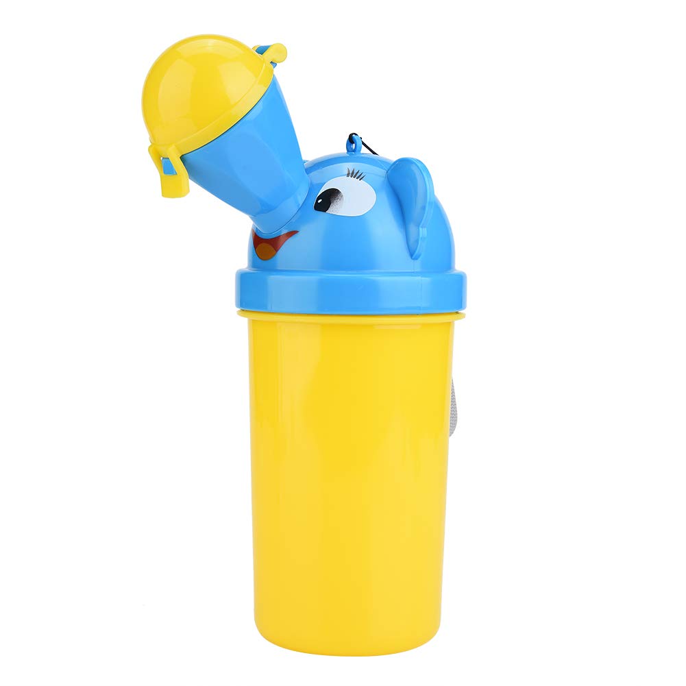 Smandy Portable Baby Child Potty Urinal Reusable Hygienic Leak Proof Pee Training Cup Emergency Toilet for Camping Car Travel for Toddler Boys Girls (Yellow)