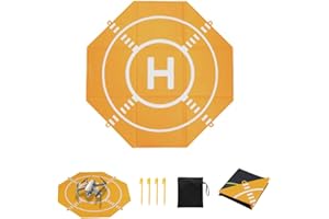 JAMING Drone Landing Pad Portable Foldable,20in Double-Sided Waterproof Helipad for DJI Mavic 3/Mini 4K/Air 3S/Neo/Flip/Avata 2 RC Drones Helicopter, Drone Landing Pad Accessories (20in—Yellow)