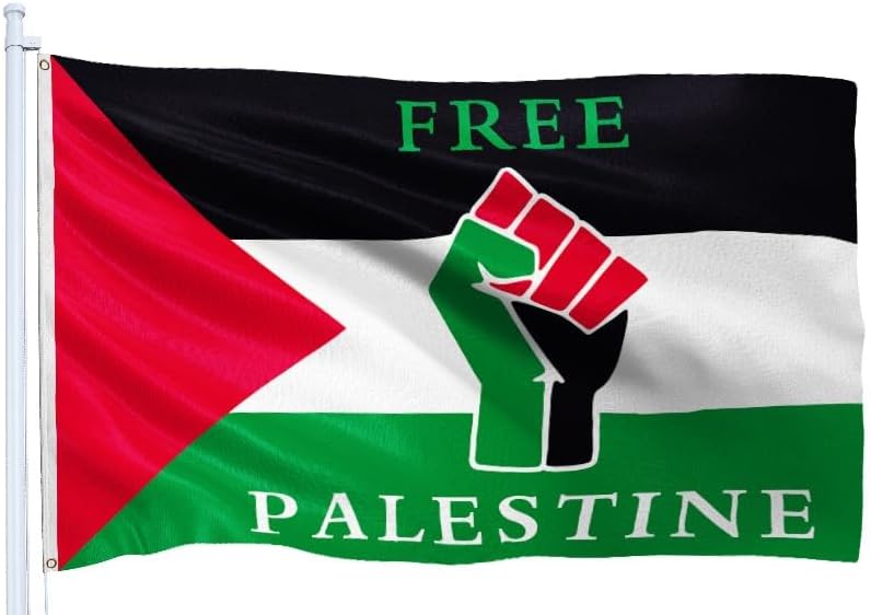Flags - Palestine Flag - Vivid Color and Fade Proof - Canvas Header and Double Stitched - Freedom Day Flags Polyester with Brass Grommets 3 X 5 Ft. (M-2)