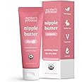 Organic Nipple Butter for Breastfeeding Mothers | Lanolin Free Nipple Cream, Safe for Nursing Moms & Babies | No Need to Wash Balm for Dry Skin & Breast Feeding, Breastfeeding Essentials, 2oz.