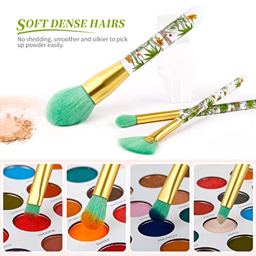 Docolor Makeup Brushes Professional 14Pcs Tropical Makeup Brush Set