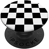 Checkered Black White Checkerboard Pattern PopSockets Adhesive PopGrip