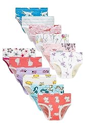 KikizYe Girls' Pure Cotton Panties Soft 100% Cotton