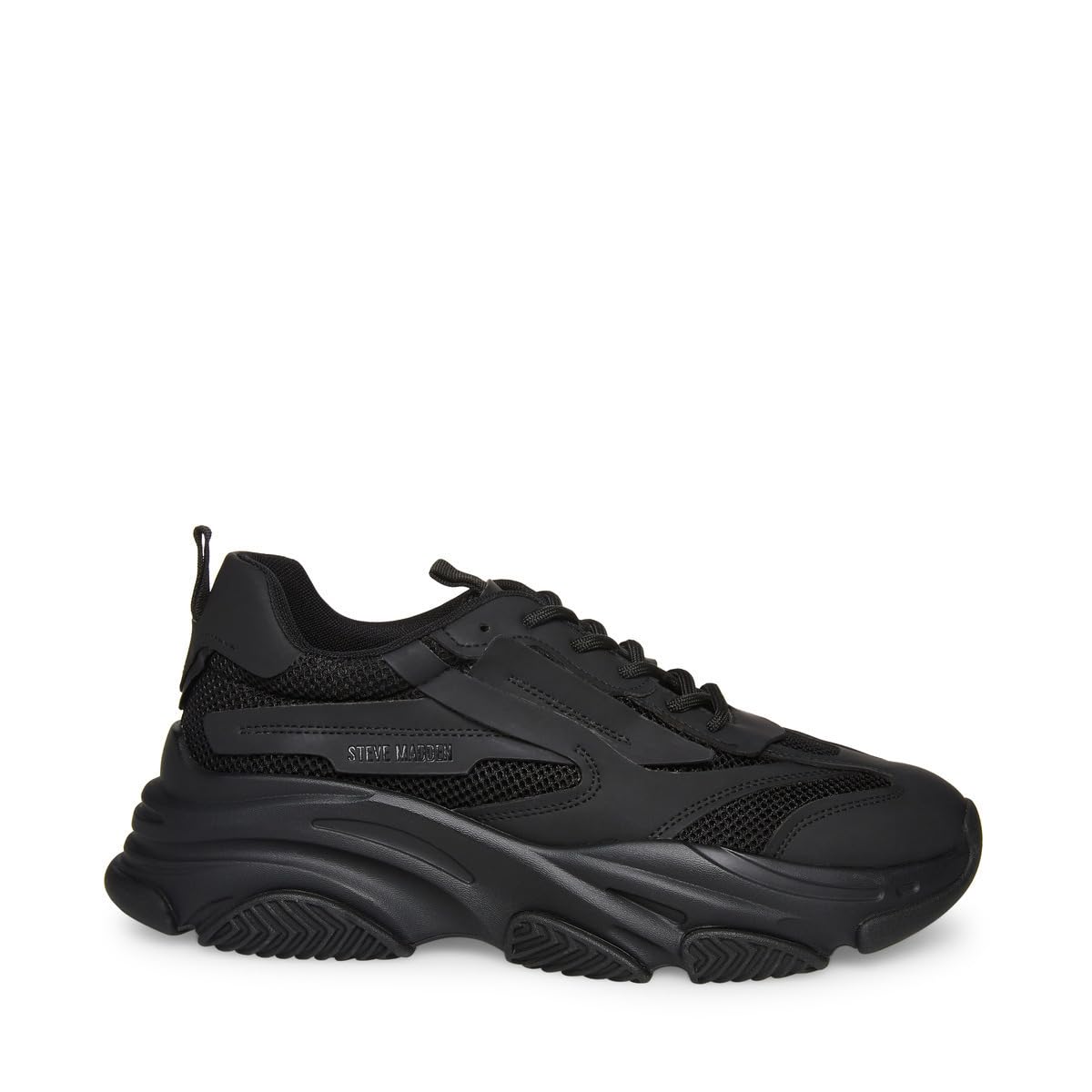 Steve Madden Men’s Possess Sneaker, Black, 12